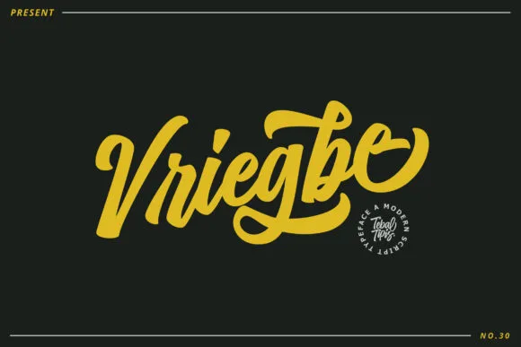 Vriegbe Font Vriegbe Font Poster 1