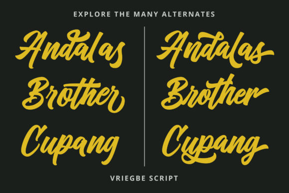 Vriegbe Font Poster 2