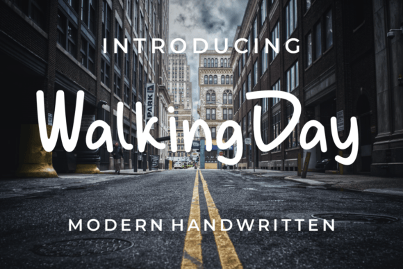 Walking Day Font Poster 1