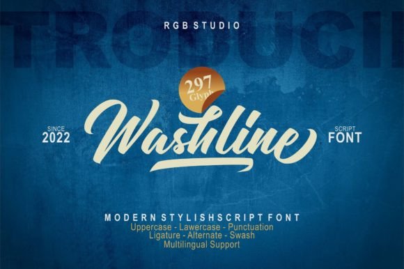 Washline Font Poster 1