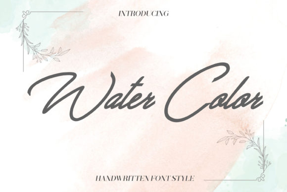 Water Color Font Poster 1