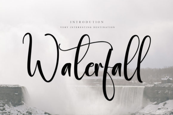 Waterfall Font Poster 1