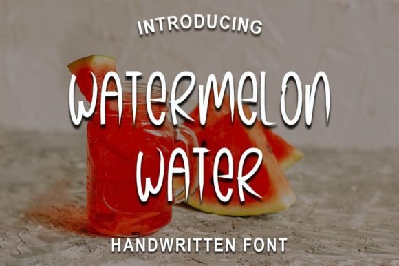 Watermelon Water Font Poster 1