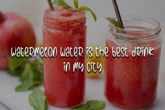 Watermelon Water Font Poster 2