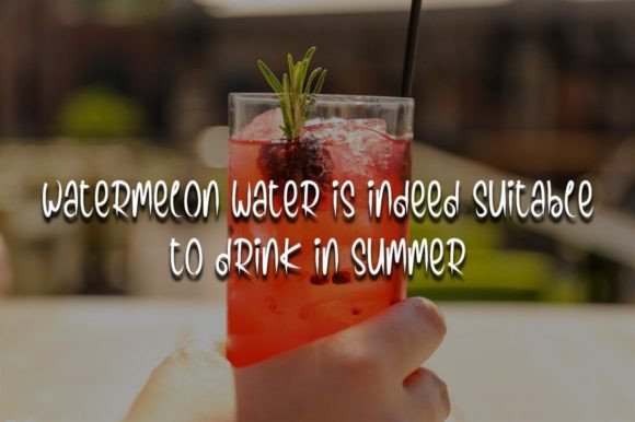 Watermelon Water Font Poster 3