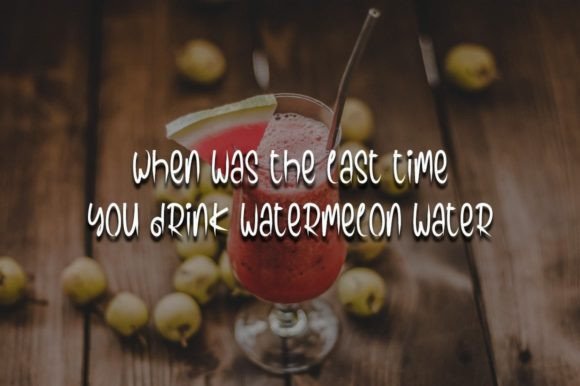Watermelon Water Font Poster 4