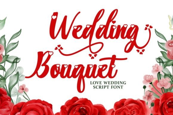 Wedding Bouquet Font Poster 1