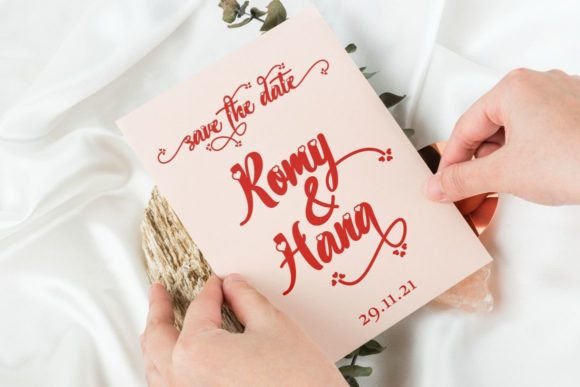 Wedding Bouquet Font Poster 2