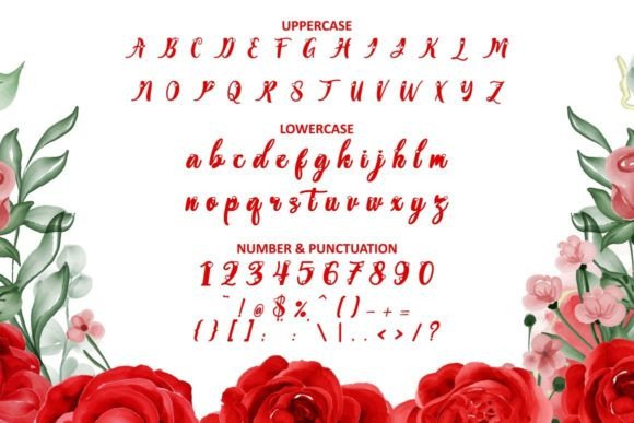 Wedding Bouquet Font Poster 12