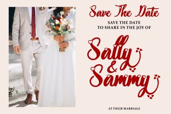 Wedding Bouquet Font Poster 4