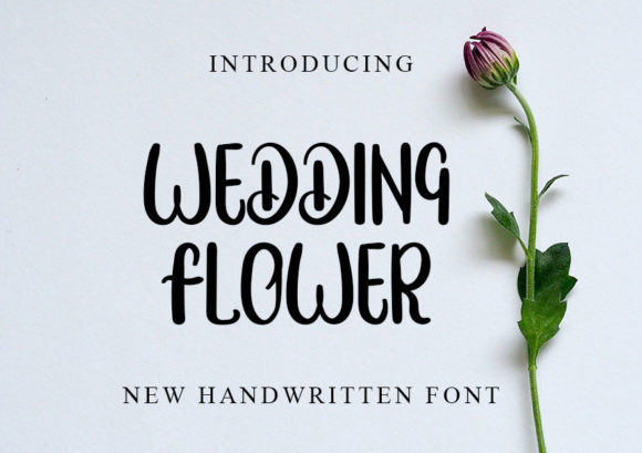 Wedding Flower Font Poster 1