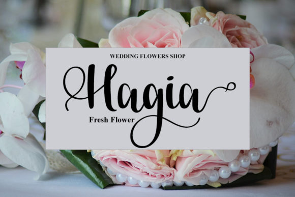 Wedding Flowers Font Poster 2