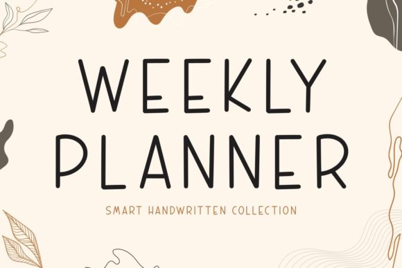 Weekly Planner Font Poster 1