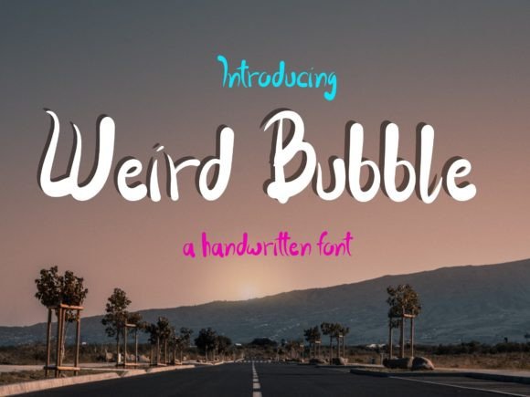 Weird Bubble Font Poster 1