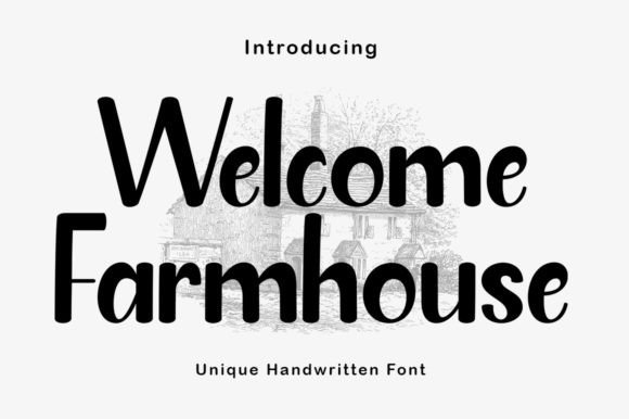 Welcome Farmhouse Font Poster 1