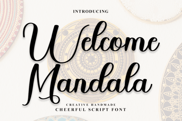 Welcome Mandala Font Poster 1