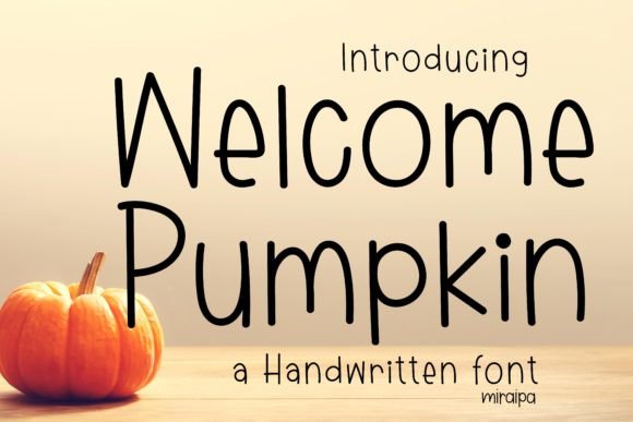 Welcome Pumpkin Font Poster 1