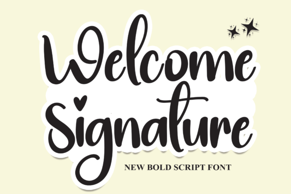 Welcome Signature Font Poster 1