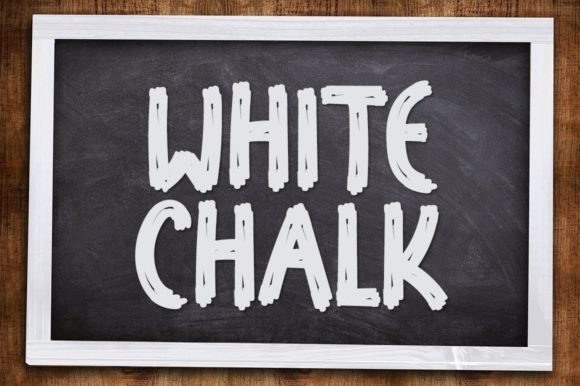 White Chalk Font Poster 1