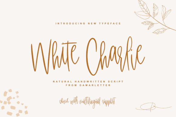 White Charlie Font Poster 1