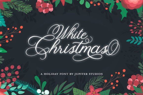 White Christmas Font Poster 1