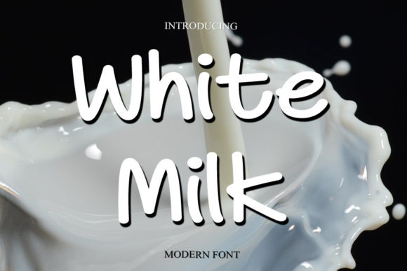 White Milk Font Poster 1