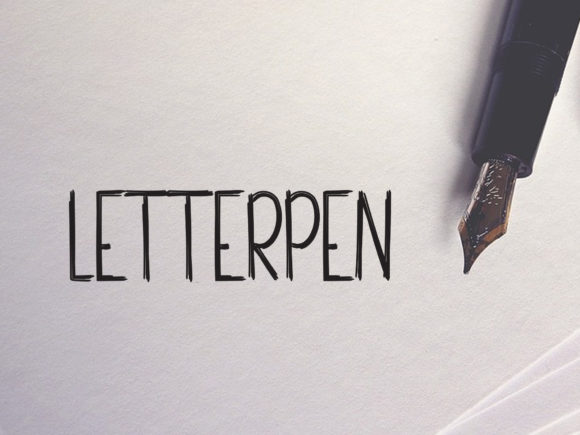 White Pencil Font Poster 2
