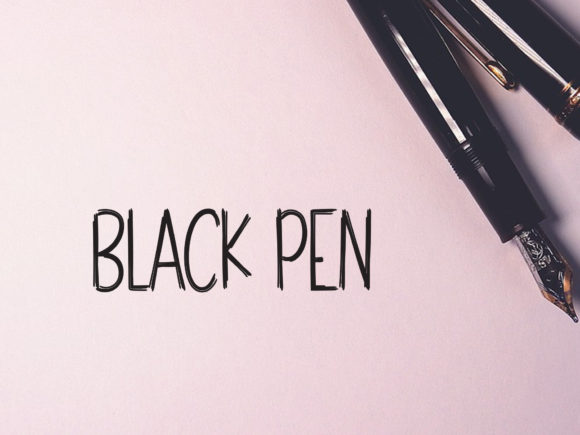 White Pencil Font Poster 4