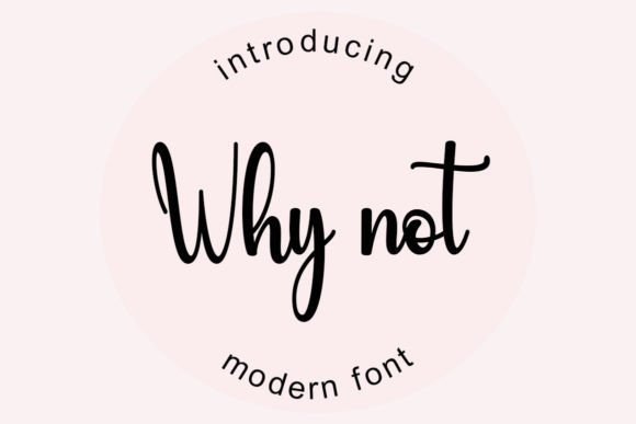 Why Not Font Poster 1