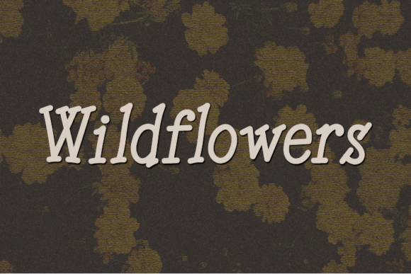 Wildflowers Font Poster 1