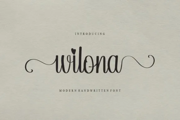 Wilona Font Wilona Font Poster 1