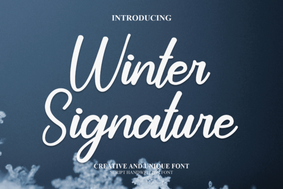 Winter Signature Font Poster 1