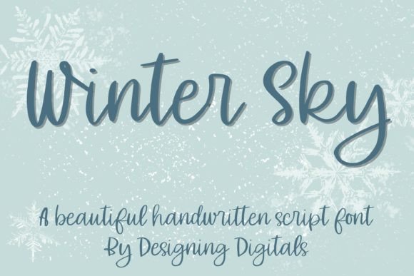 Winter Sky Font Poster 1