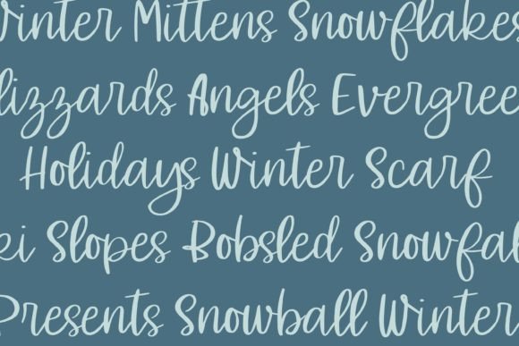 Winter Sky Font Poster 2