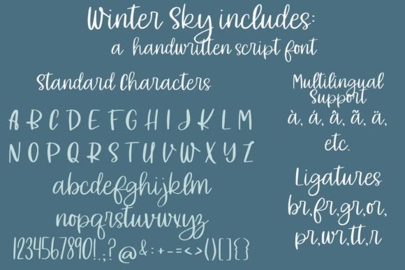 Winter Sky Font Poster 4