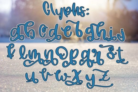 Winter Sled Font Poster 6