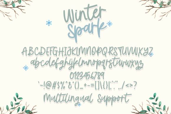 Winter Spark Font Poster 5
