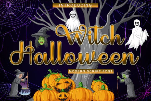 Witch Halloween Font Poster 1