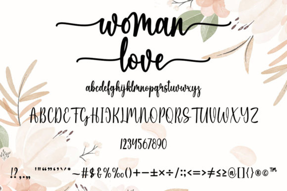 Woman Love Font Poster 5