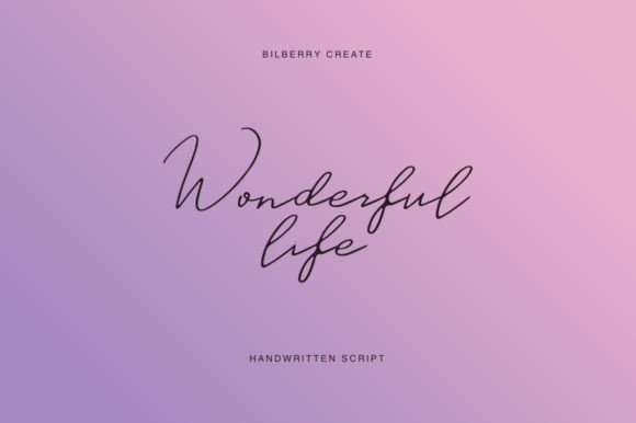 Wonderful Life Font Poster 1
