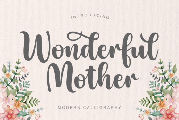 Wonderful Mother Font Poster 1