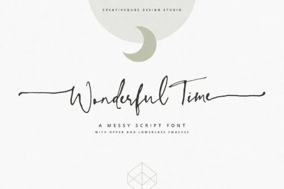 Wonderful Time Font Wonderful Time Font Poster 1
