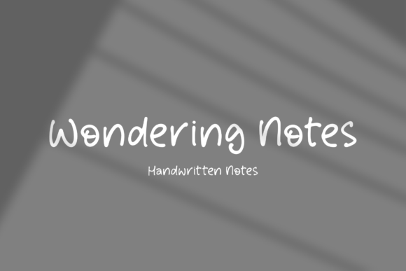 Wondering Notes Font Poster 1