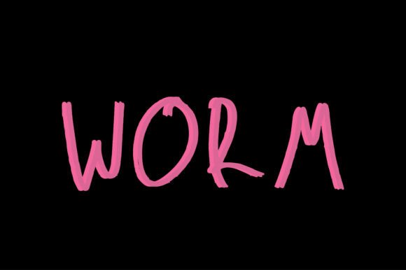 Worm Font Poster 1