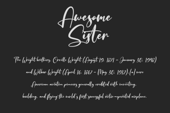 Wright Brothers Font Poster 4