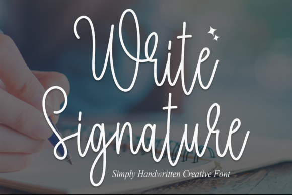 Write Signature Font Poster 1