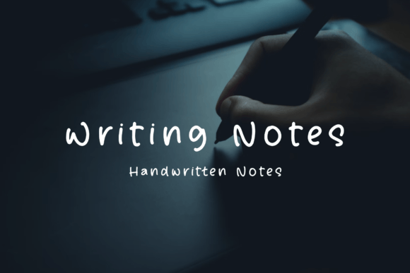 Writing Notes Font