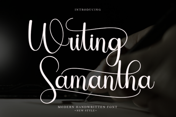 Writing Samantha Font Poster 1