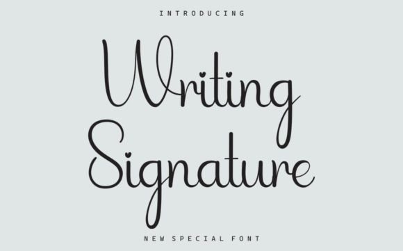 Writing Signature Font
