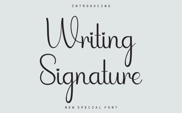 Writing Signature Font Poster 1